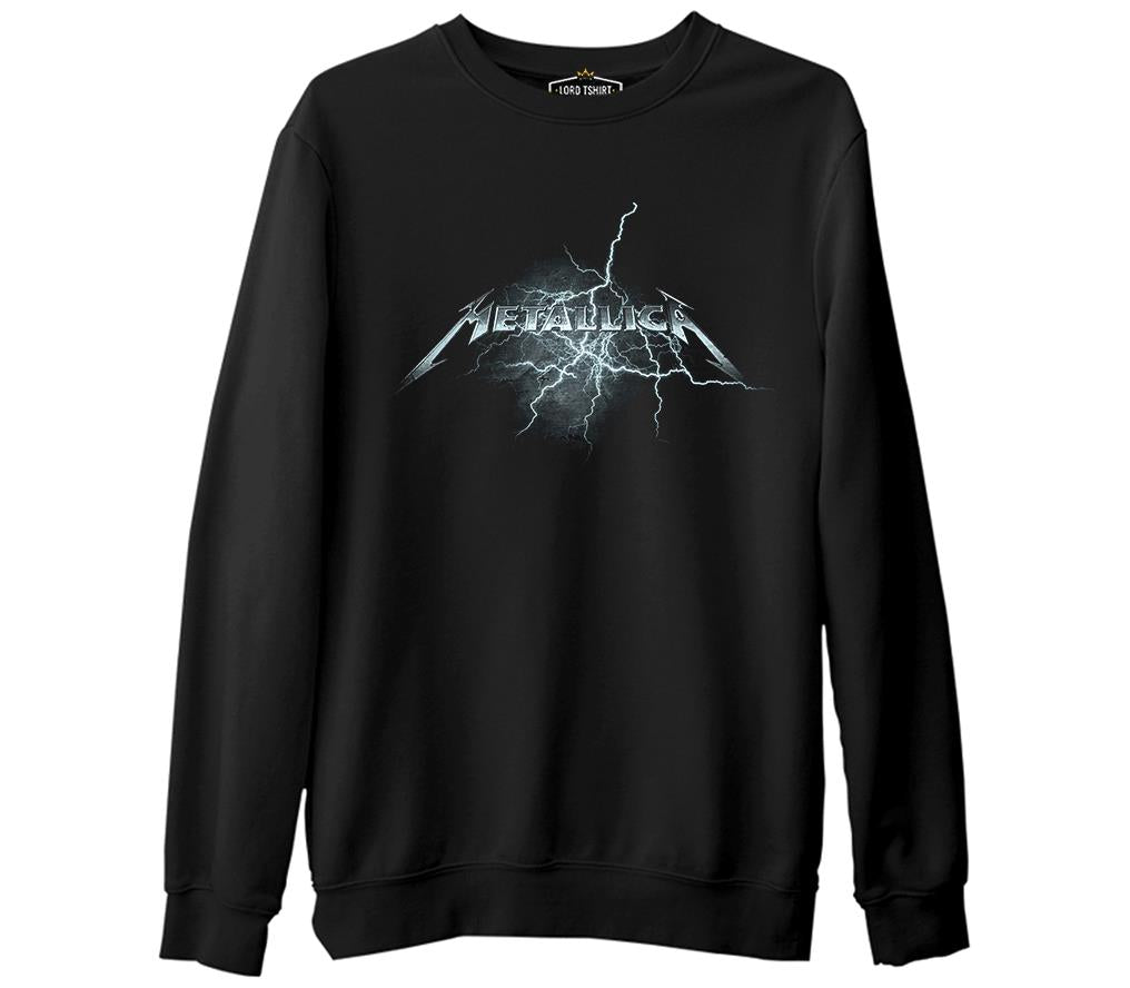 Metallica - Thunder Siyah Erkek Kalın Sweatshirt