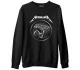 Metallica - Yılan Siyah Erkek Kalın Sweatshirt