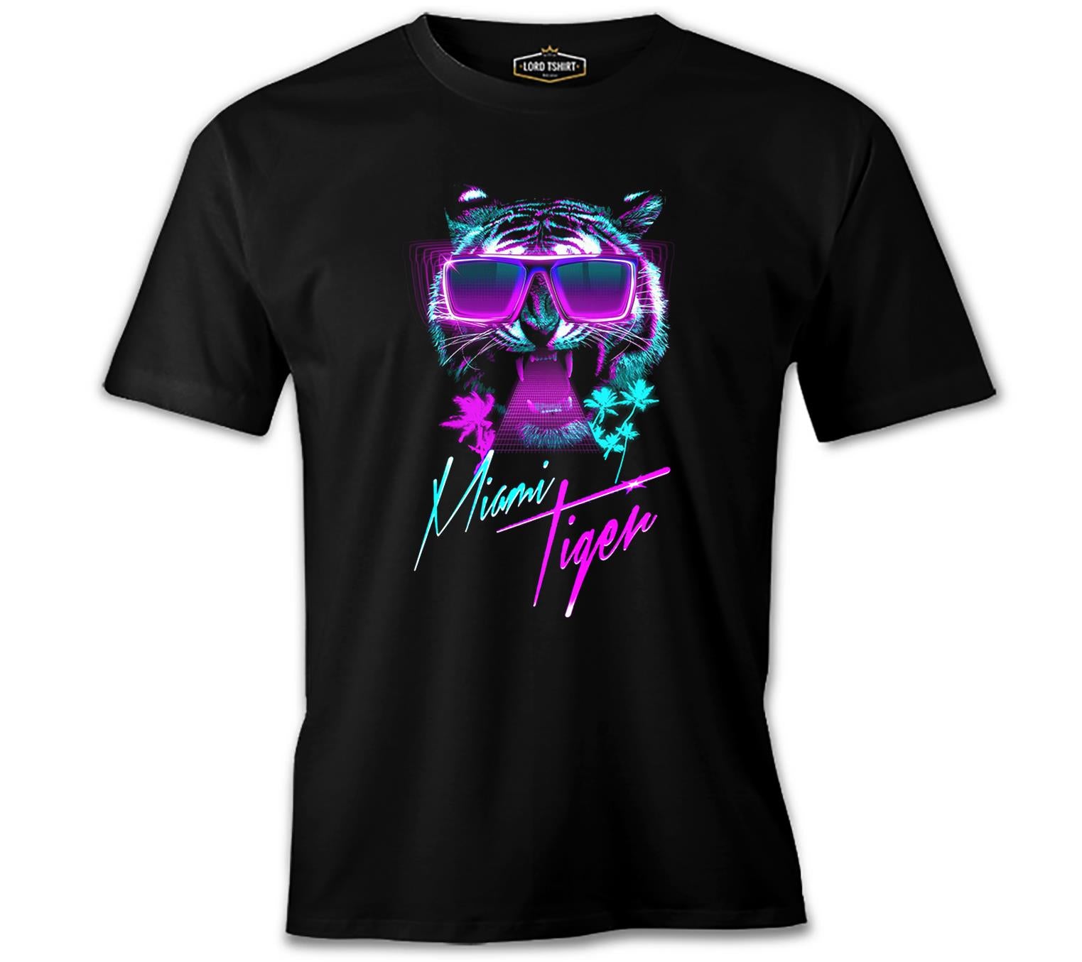 Miami - Kaplan Siyah Erkek Tshirt