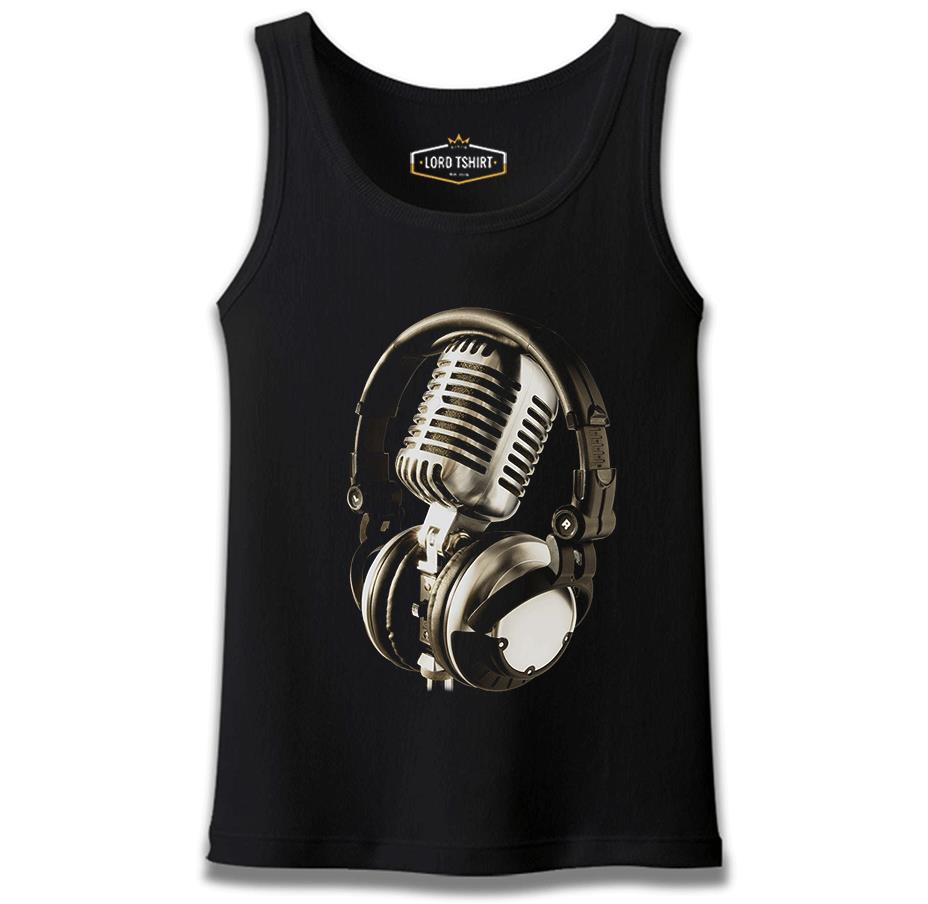 Microphone & Headphone Siyah Erkek Atlet