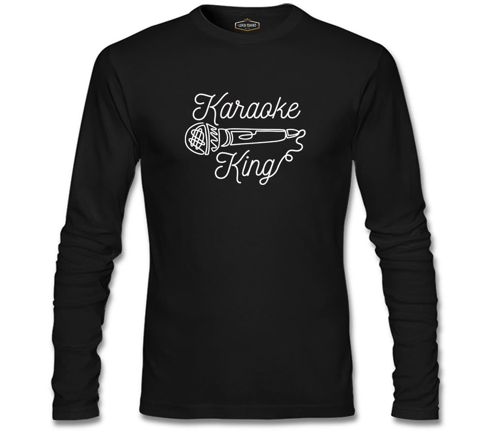 Microphone Karaoke King Siyah Erkek Sweatshirt