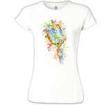 Microphone - Notes White Women's Tshirt