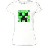 MineCraft 4 Beyaz Kadın Tshirt