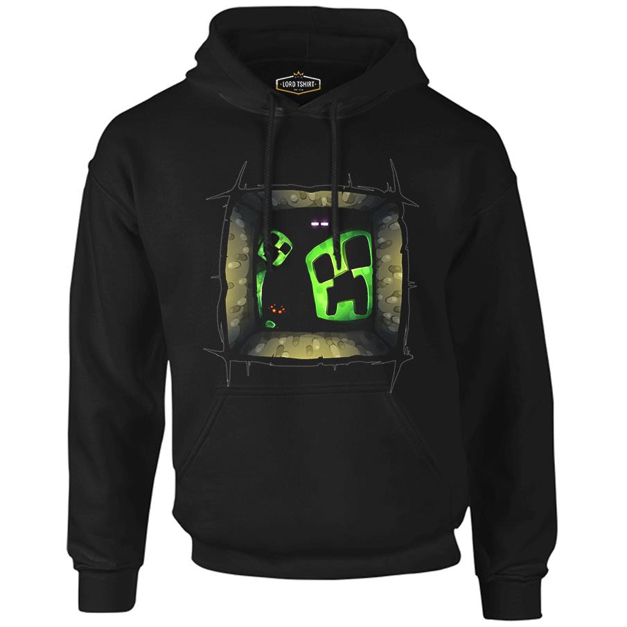 Minecraft 5 Black Men's Zipperless Hoodie