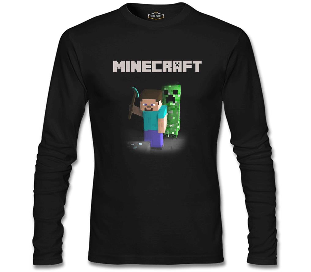 Minecraft - 7 Siyah Erkek Sweatshirt