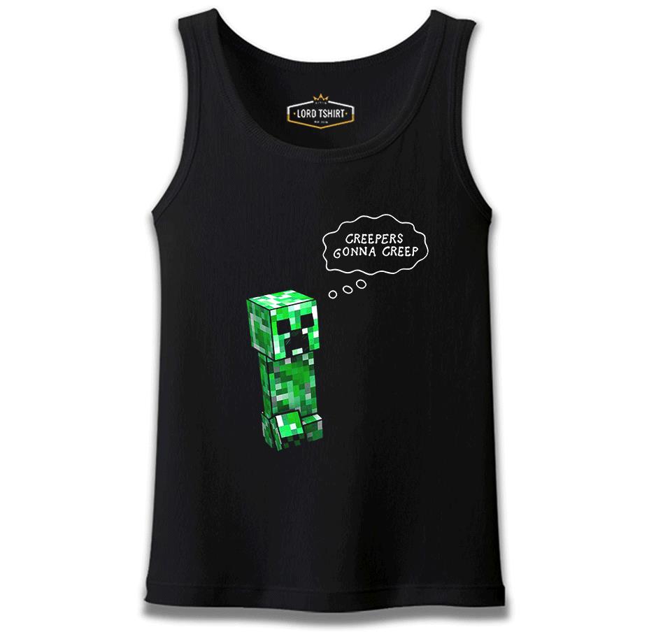 Minecraft - Creepers Gonna Creep Siyah Erkek Atlet