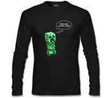 Minecraft - Creepers Gonna Creep Siyah Erkek Sweatshirt