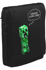 Minecraft - Creepers Gonna Creep Unisex Siyah Postacı Çanta