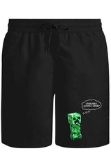 Minecraft - Creepers Gonna Creep Unisex Black Shorts