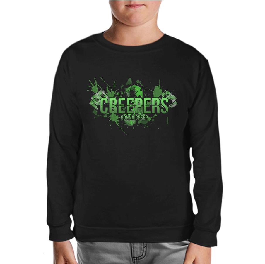 Minecraft - Creepers Black Kids Sweatshirt