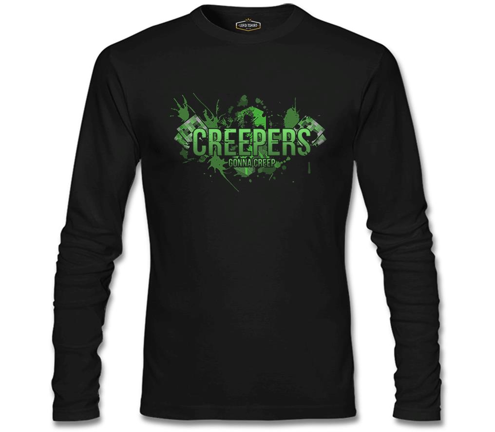 Minecraft - Creepers Siyah Erkek Sweatshirt