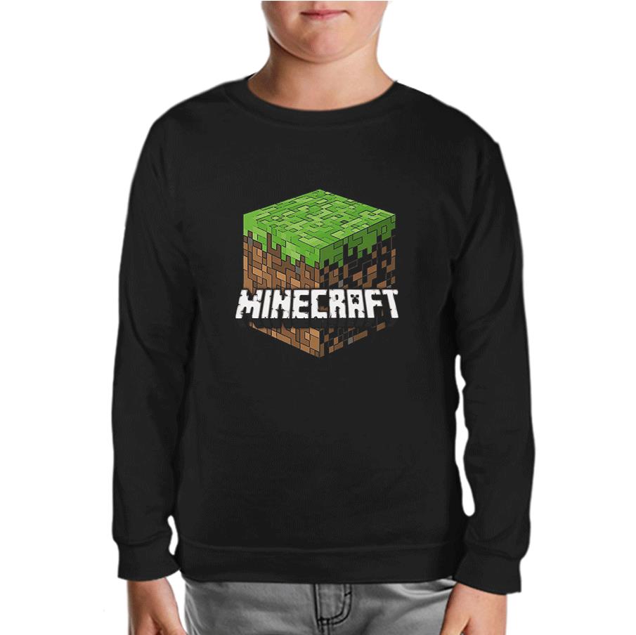 Minecraft - Cube Black Kids Sweatshirt