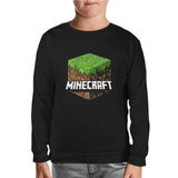 Minecraft - Cube Black Kids Sweatshirt
