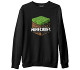 Minecraft - Cube  Siyah Erkek Kalın Sweatshirt
