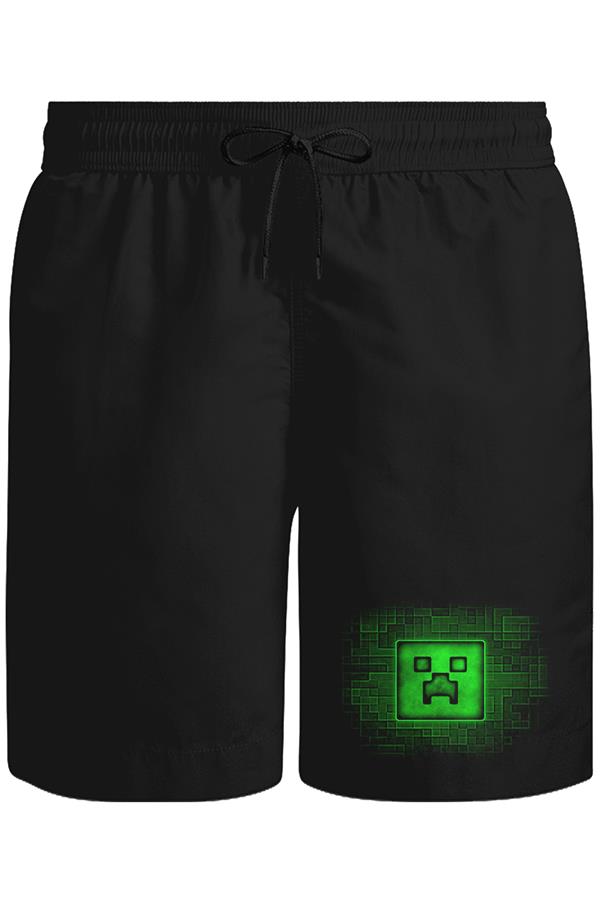 Minecraft II Unisex Siyah Şort