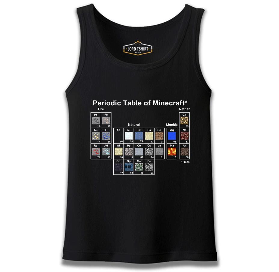 Minecraft - Periodic Table Siyah Erkek Atlet