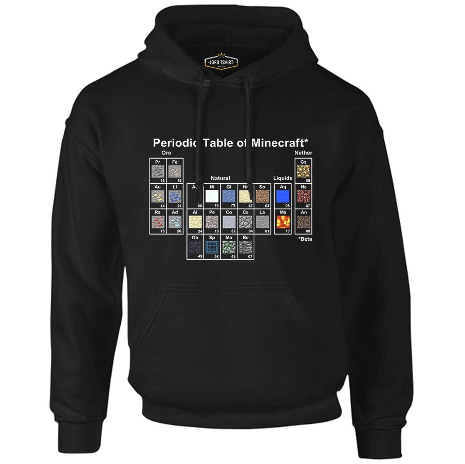 Minecraft - Periodic Table Black Men's Zipperless Hoodie