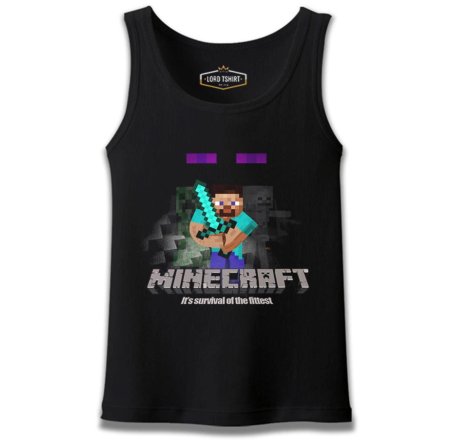 Minecraft - Survival of the Fittest Siyah Erkek Atlet
