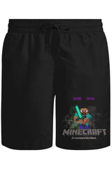 Minecraft - Survival of the Fittest Unisex Black Shorts