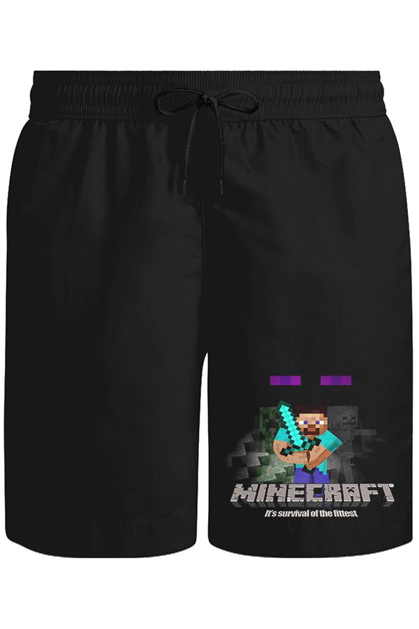 Minecraft - Survival of the Fittest Unisex Black Shorts