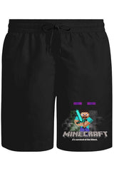 Minecraft - Survival of the Fittest Unisex Black Shorts