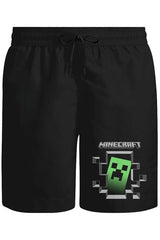 Minecraft Unisex Siyah Şort