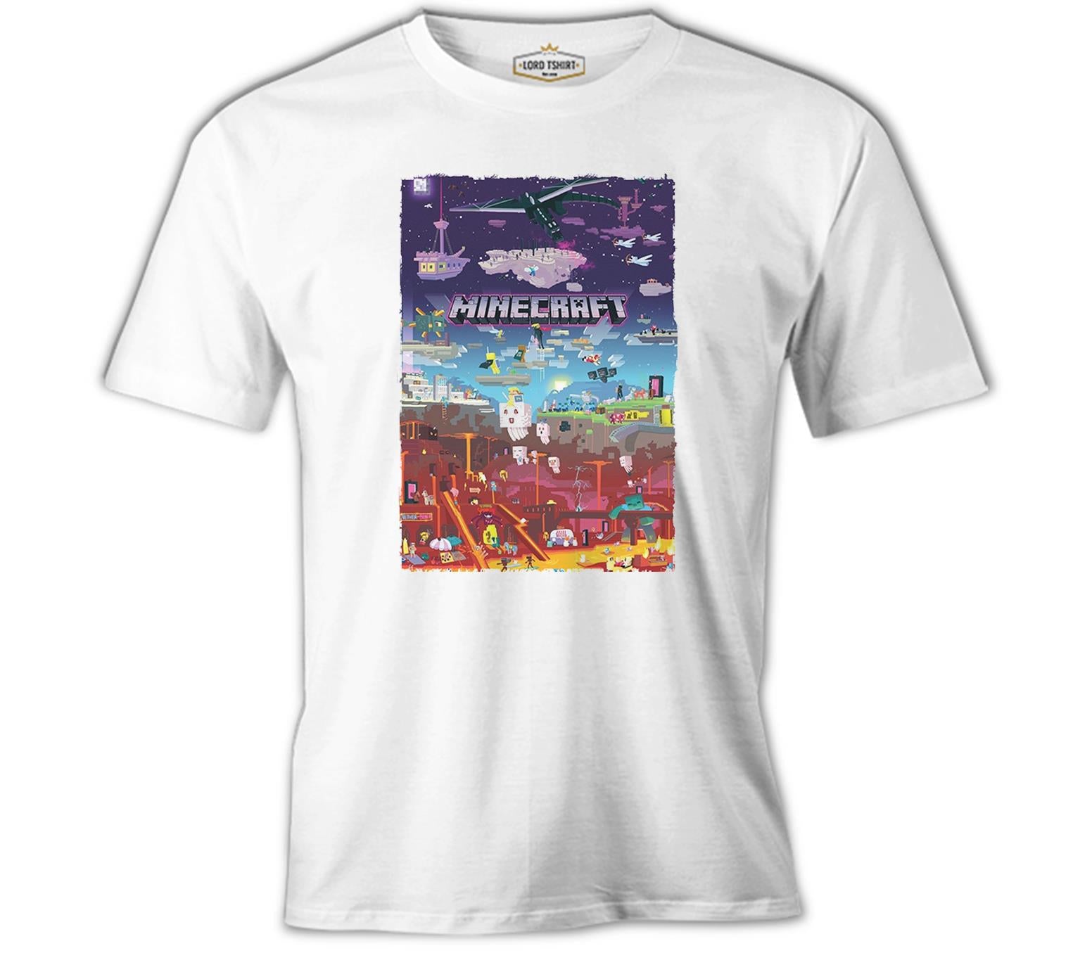 Minecraft - World White Men's Tshirt 