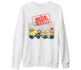 Minions - The Unusual Suspects Beyaz Kalın Sweatshirt