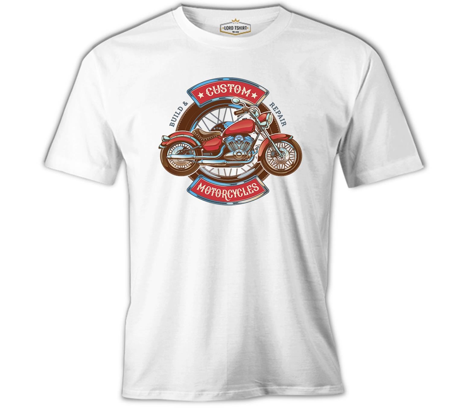 Model Motorcycle White Men's Tshirt 