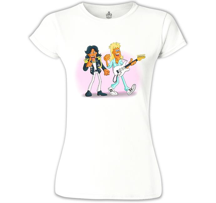 Modern Talking - Gitar Beyaz Kadın Tshirt