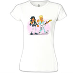 Modern Talking - Gitar Beyaz Kadın Tshirt