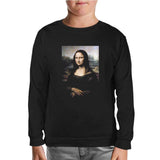 Mona Lisa Black Kids Sweatshirt