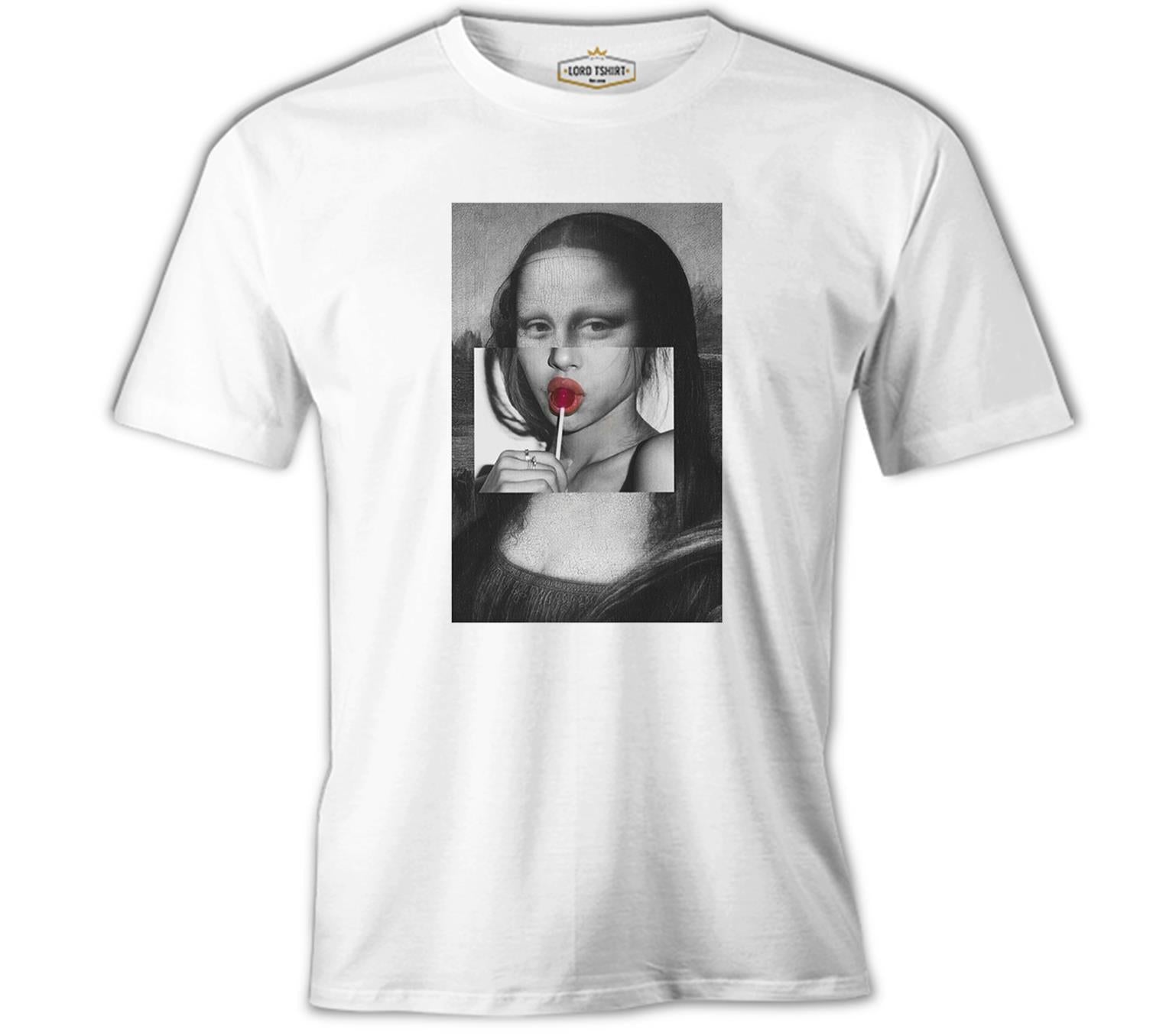 Mona Lisa - Sugar Beyaz Erkek Tshirt