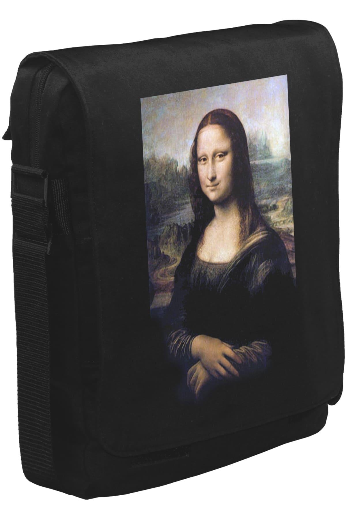 Mona LisaUnisex Siyah Postacı Çanta