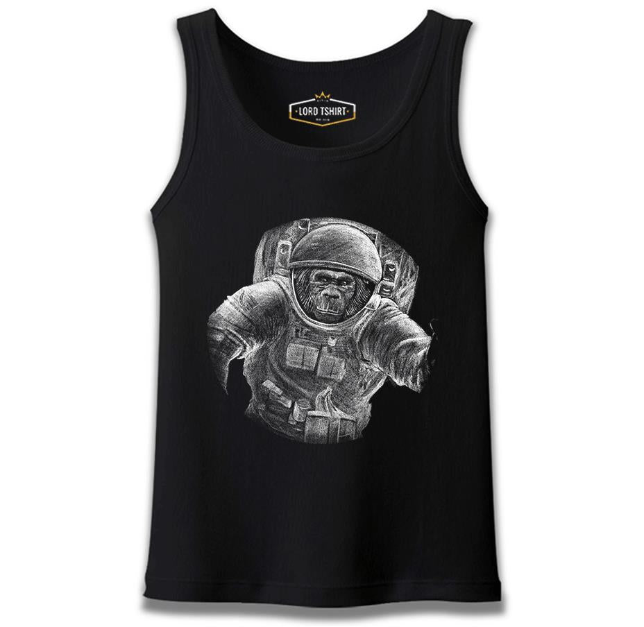Monkey Astronaut Realistic Siyah Erkek Atlet