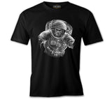 Monkey Astronaut Realistic Black Men's Tshirt