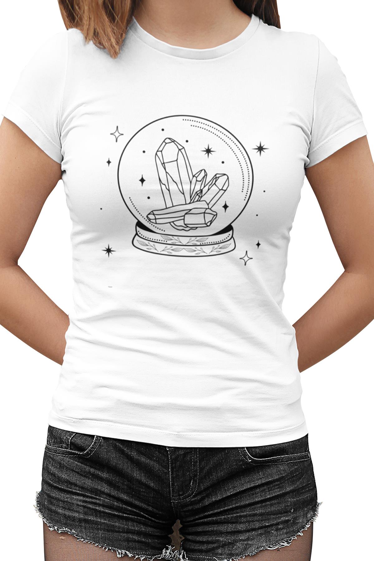 Moon Sphere Beyaz Kadın Tshirt