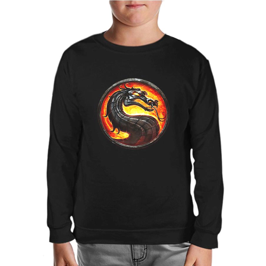 Mortal Combat Logo Black Kids Sweatshirt