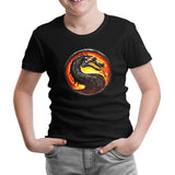 Mortal Combat Logo Siyah Çocuk Tshirt
