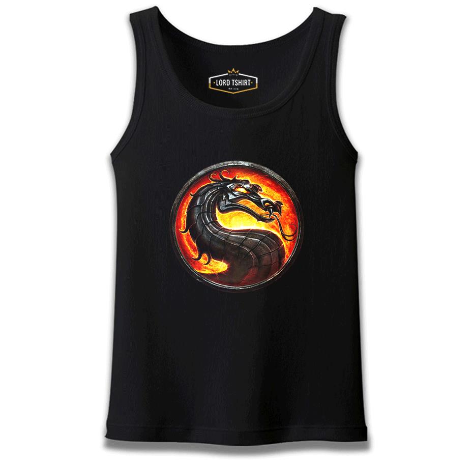 Mortal Combat Logo Siyah Erkek Atlet