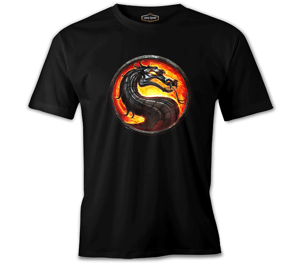 Mortal Combat Logo Siyah Erkek Tshirt