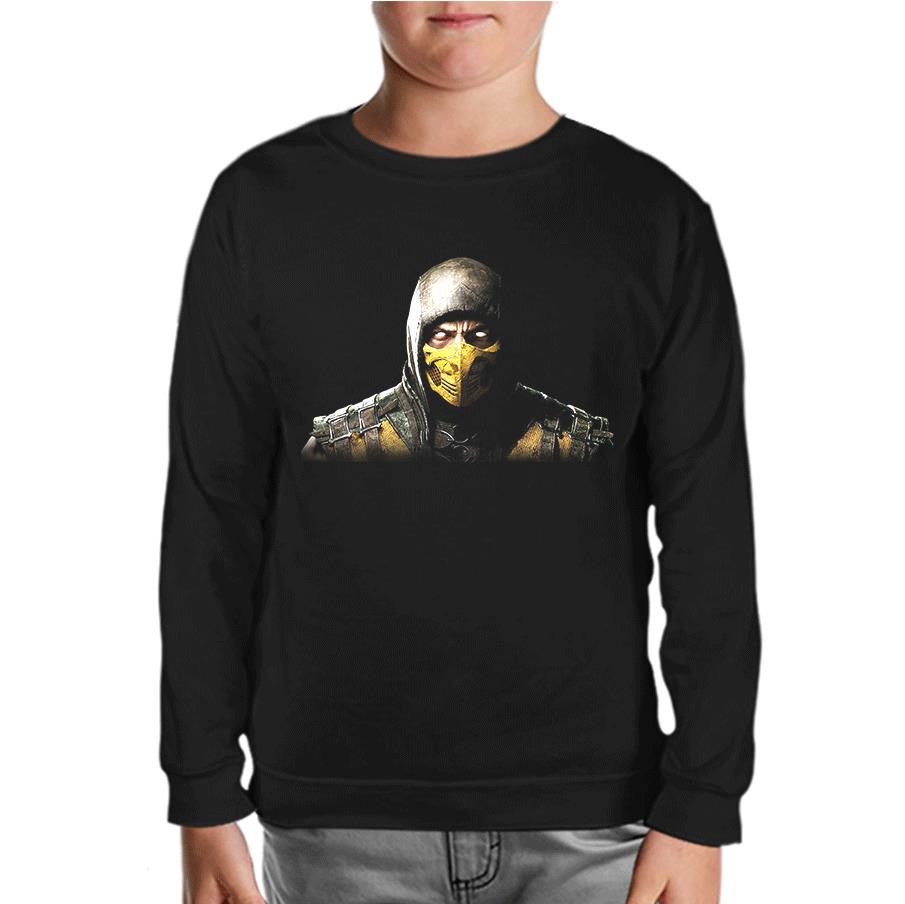 Mortal Combat - Scorpion Black Kids Sweatshirt