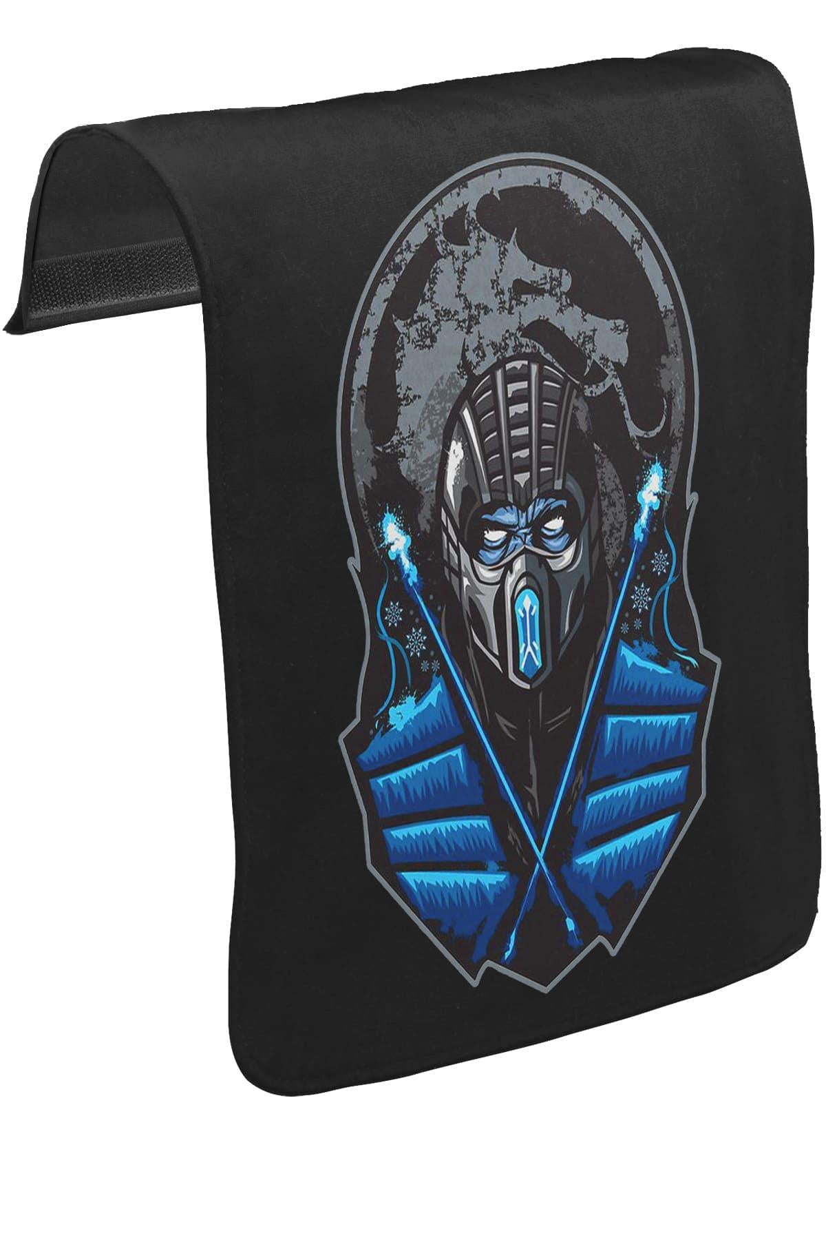 Mortal Combat - Sub Zero Unisex Siyah Tak-Çıkar Postacı Çanta Kapağı CK-1125