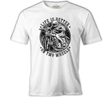 Motorcycle Life on Wheels Beyaz Erkek Tshirt