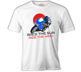 Motorcycle Race the Sun Beyaz Erkek Tshirt