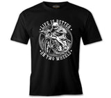Motorcyle Life on Wheels Black Men's Tshirt