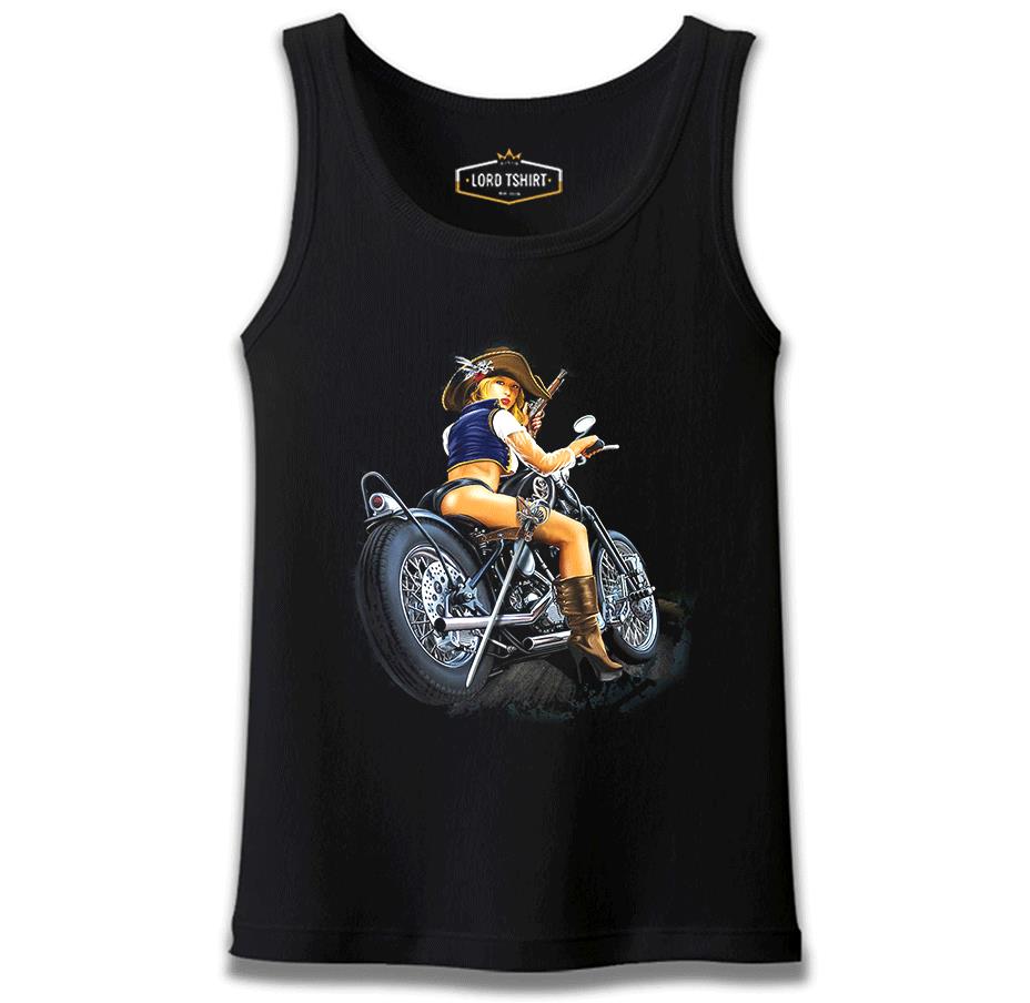 Motorcycle - Biker Girl Black Men's Athlete