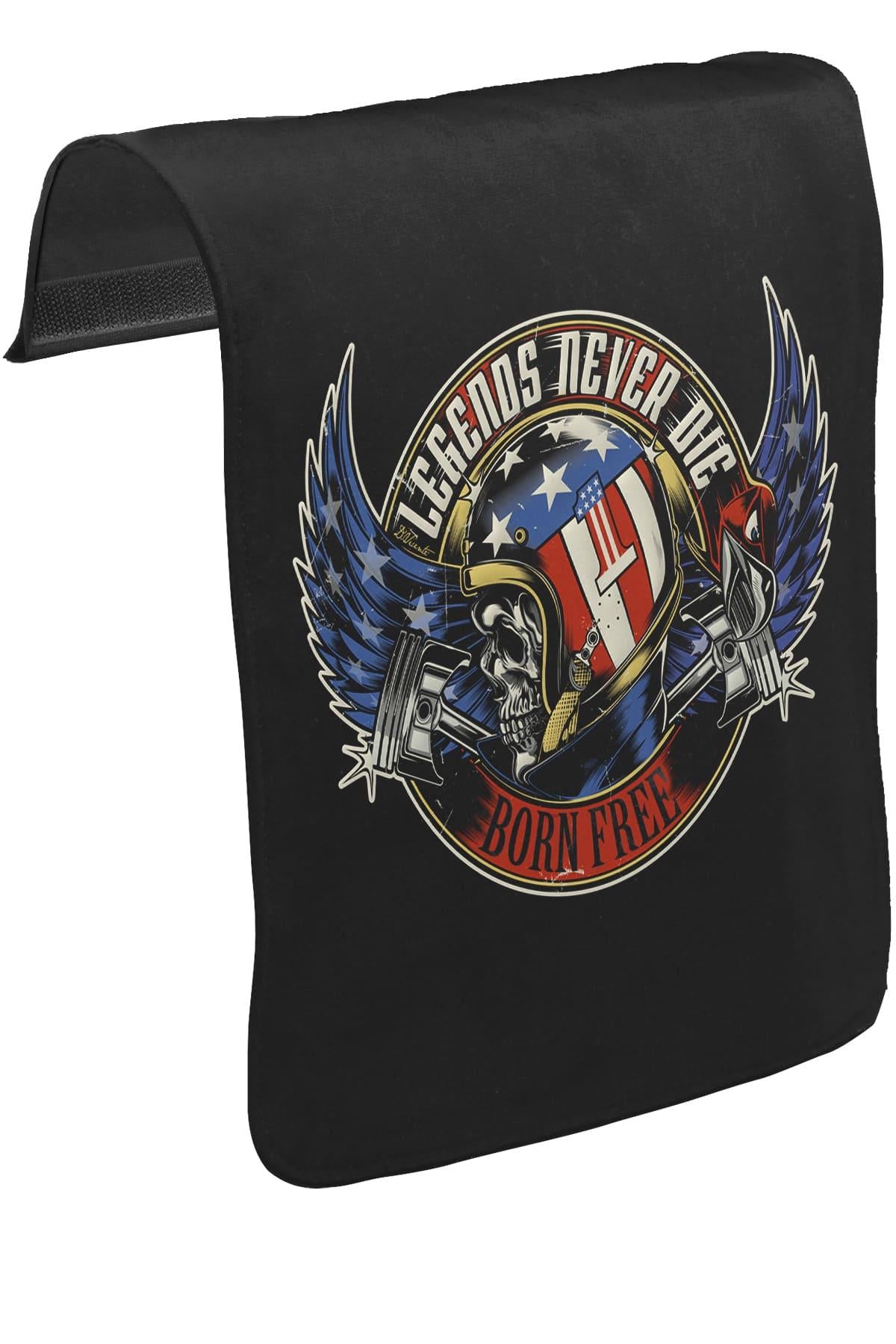 Motosiklet - Born Free Unisex Siyah Tak-Çıkar Postacı Çanta Kapağı CK-143