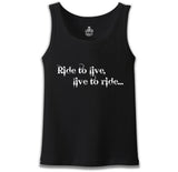 Motosiklet - Live to Ride Siyah Erkek Atlet