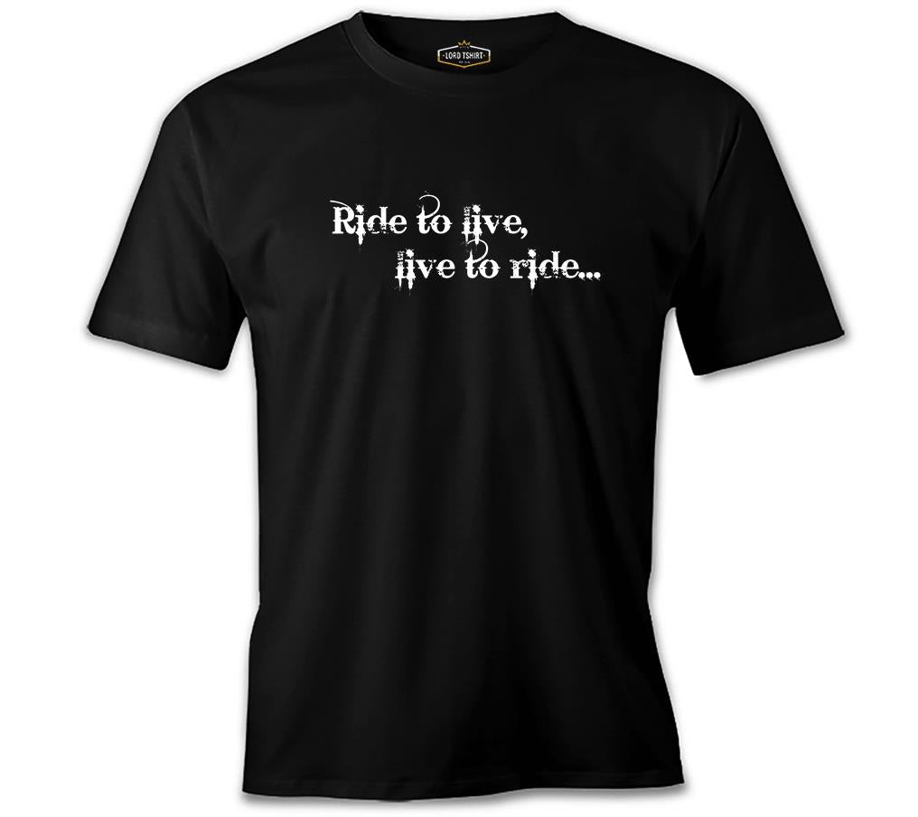 Motorcycle - Live to Ride Black Men's Tshirt